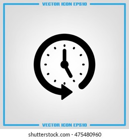 Clock Icon Vector.