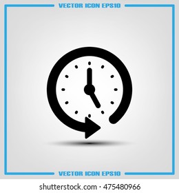 Clock Icon Vector.