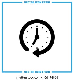 Clock Icon Vector.