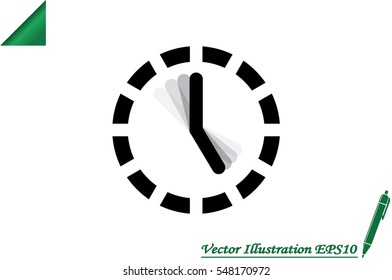 Clock Icon Vector.