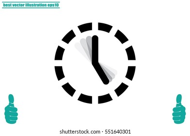 Clock Icon Vector.
