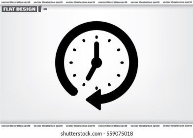 Clock Icon Vector. 