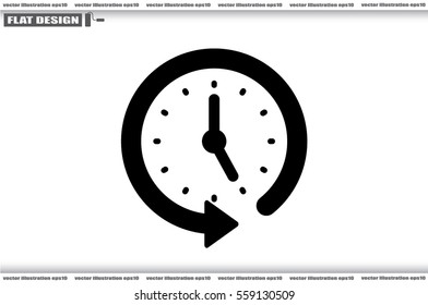 Clock Icon Vector. 