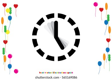 Clock Icon Vector.