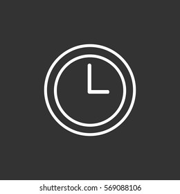  Clock icon vector .