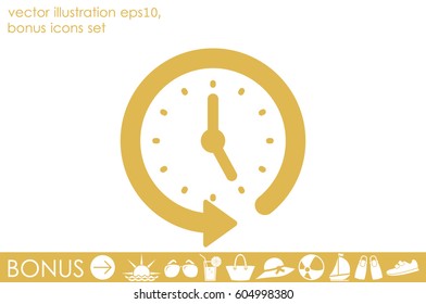 Clock Icon Vector.