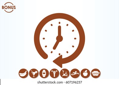 Clock Icon Vector.