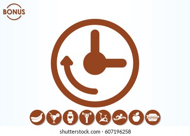 Clock Icon Vector.
