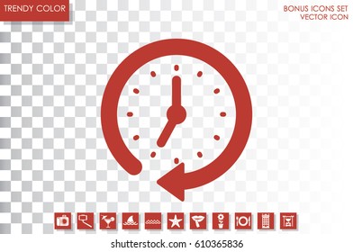 Clock Icon Vector.