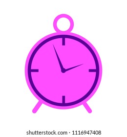 clock icon, vector alarm sign - clock alarm illustration isolated