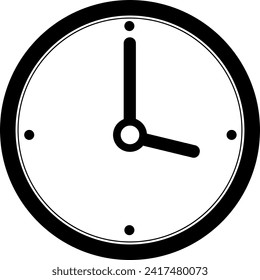 icono del reloj, reloj de alarma vectorial, gestión del tiempo 