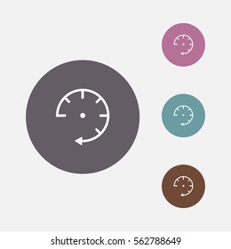 clock icon vector, can be used for web and mobile design .