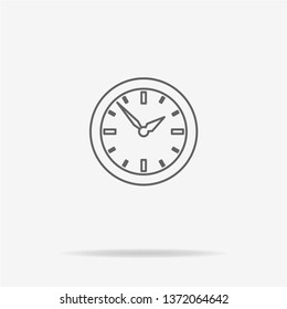 Clock icon. Vector concept illustration for design.