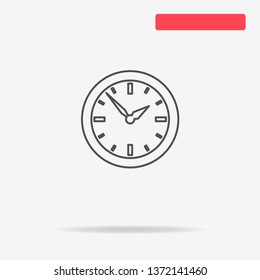 Clock icon. Vector concept illustration for design.