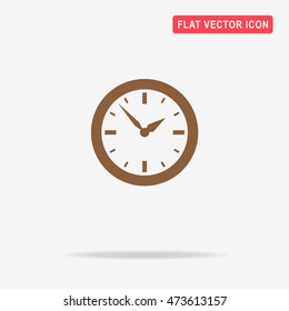 Clock icon. Vector concept illustration for design.