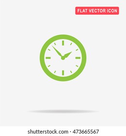 Clock icon. Vector concept illustration for design.