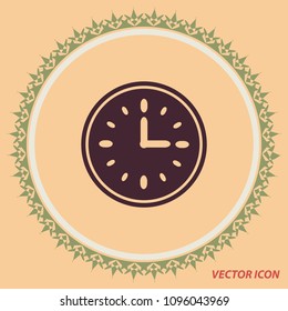Clock icon, vector design element