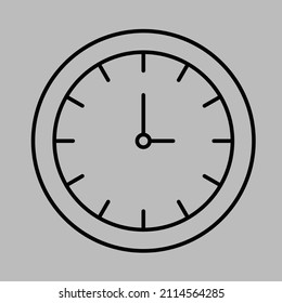 Clock icon vector design flat