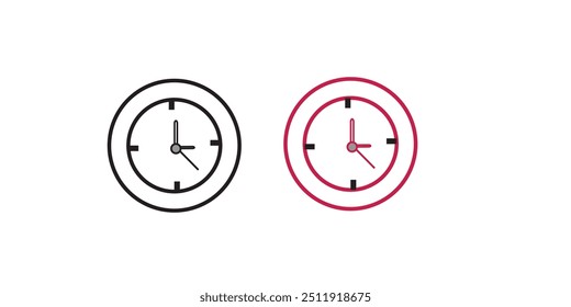 Clock icon vector design illustration logo template