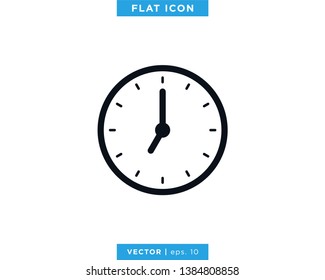 Clock Icon Vector Design Template