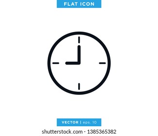 Clock Icon Vector Design Template