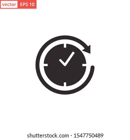 Clock icon vector design template. EPS 10