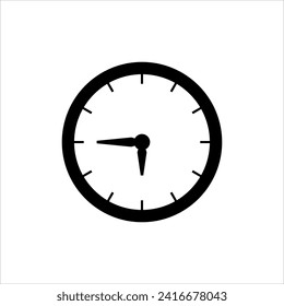 clock icon vector digital illustration on white background