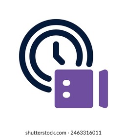 clock icon. vector dual tone icon for your website, mobile, presentation, and logo design.