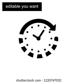 clock icon vector eps10 editable