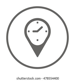 Clock  Icon ,vector. Flat design.