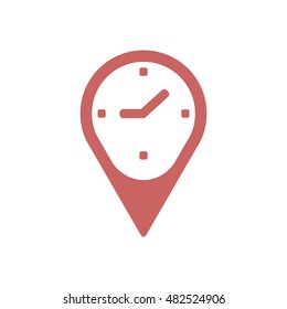 Clock  Icon ,vector. Flat design.