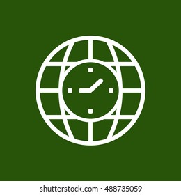 Clock  Icon ,vector. Flat design.