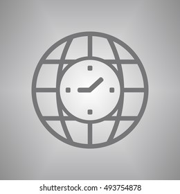 Clock  Icon ,vector. Flat design.