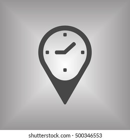 Clock  Icon ,vector. Flat design.