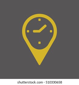 Clock  Icon ,vector. Flat design.