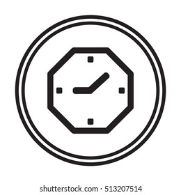 Clock Icon, vector. Flat design.