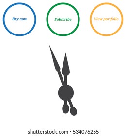 Clock Icon Vector flat design style