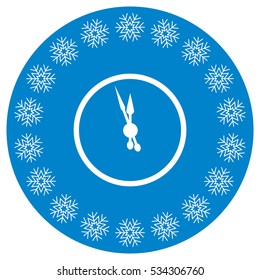 Clock Icon Vector flat design style