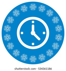 Clock Icon, vector flat design style