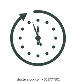 Clock Icon Vector flat design style