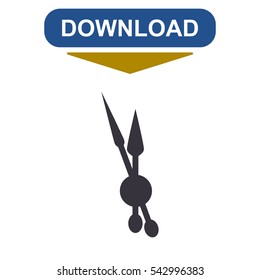 Clock Icon Vector flat design style