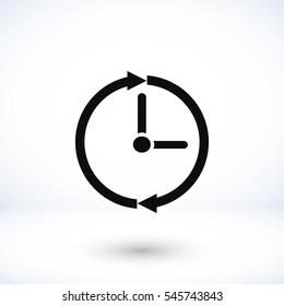 clock icon vector, flat design best vector icon