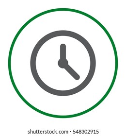 Clock Icon, vector flat design style