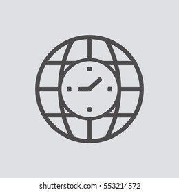 Clock  Icon ,vector. Flat design.