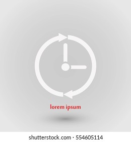 clock icon vector, flat design best vector icon