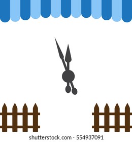 Clock Icon Vector flat design style