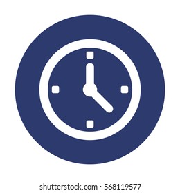 Clock Icon, vector flat design style