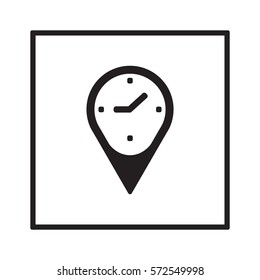 Clock  Icon ,vector. Flat design.