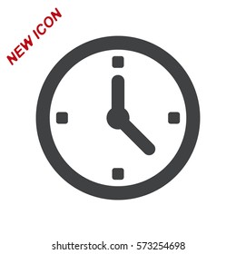 Clock Icon, vector flat design style
