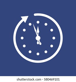 Clock Icon Vector flat design style